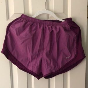 Purple running shorts